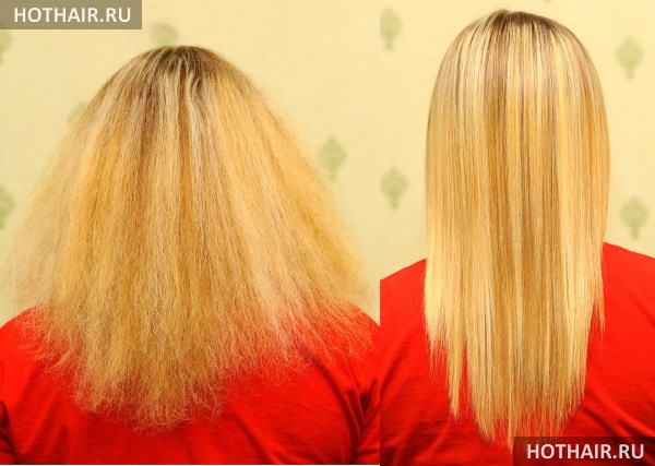 Кератиновое лечение волос