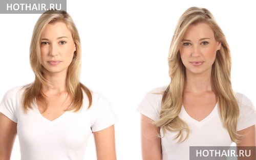 голливудское наращивание волос