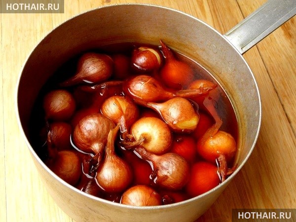 луковый отвар для волос