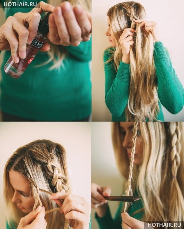 домашняя прическа на длинных волосах