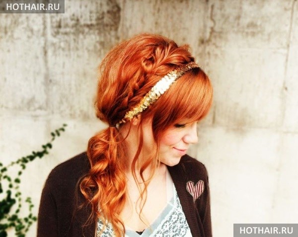 домашняя прическа на длинных волосах
