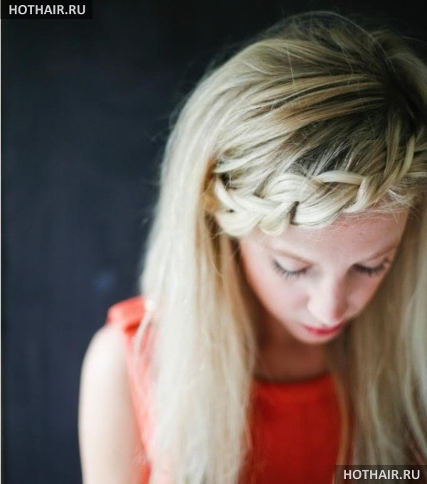 домашняя прическа на длинных волосах