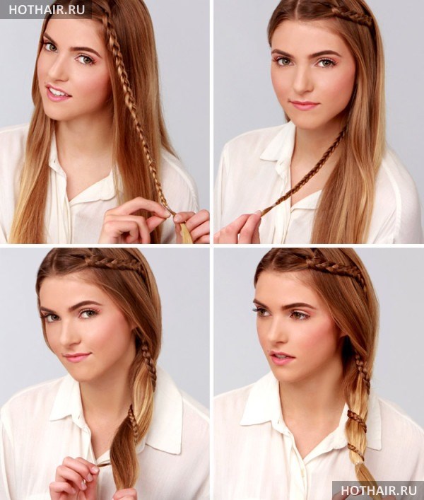домашняя прическа на длинных волосах
