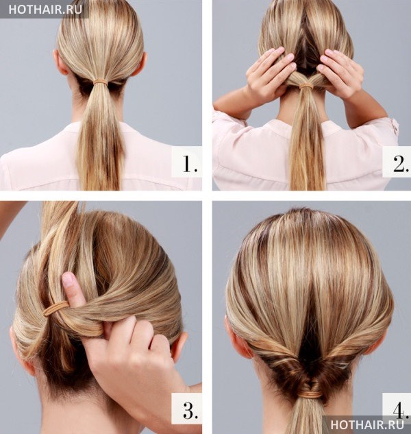 домашняя прическа на длинных волосах