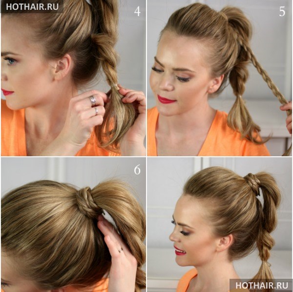 домашняя прическа на длинных волосах