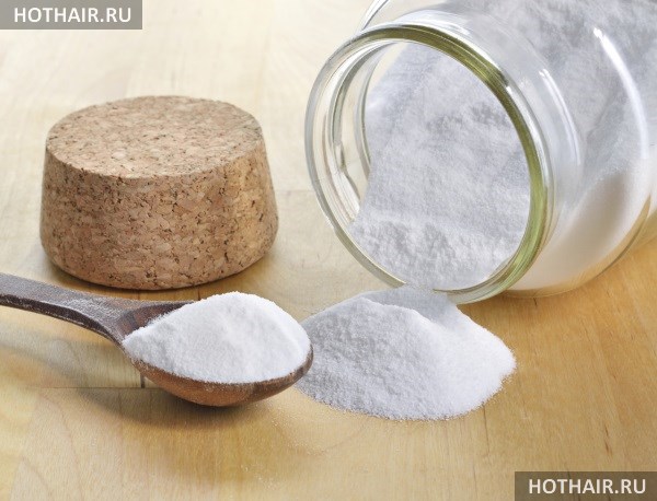 смывка краски с волос содой