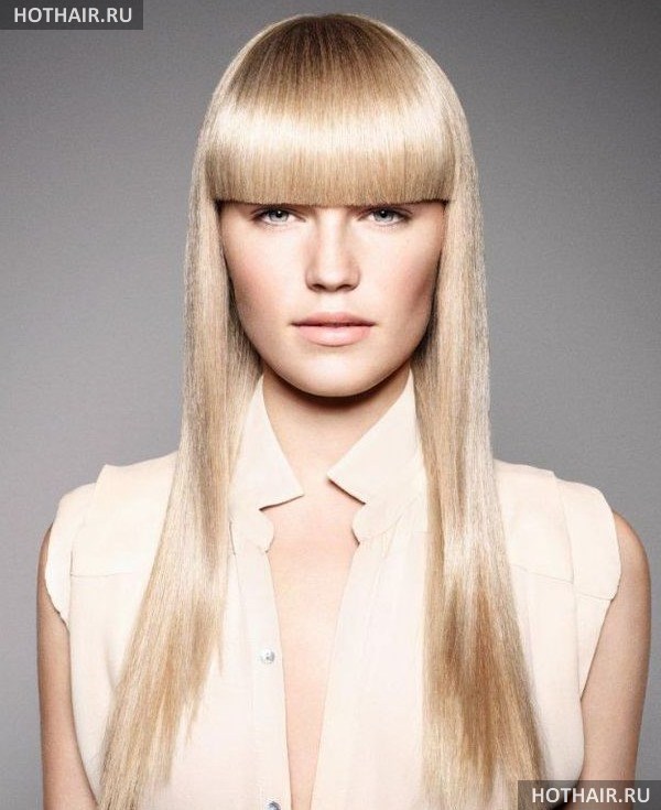 стрижки с длинной челкой