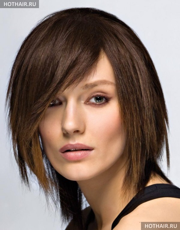 стрижки с длинной челкой