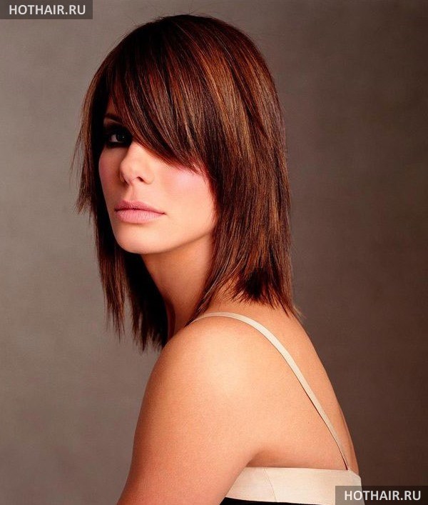 стрижки с длинной челкой
