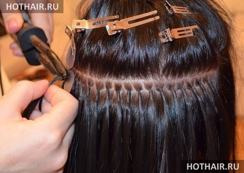 горячее наращивание волос