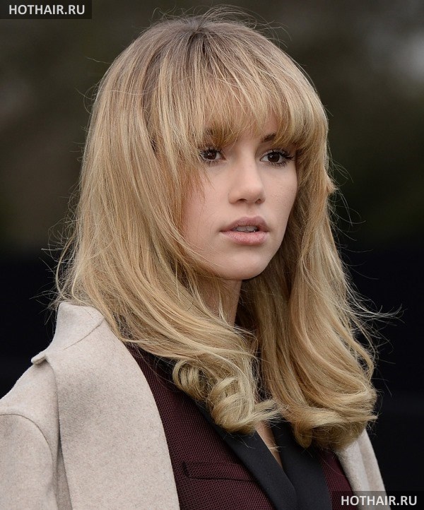 модные челки на средние волосы
