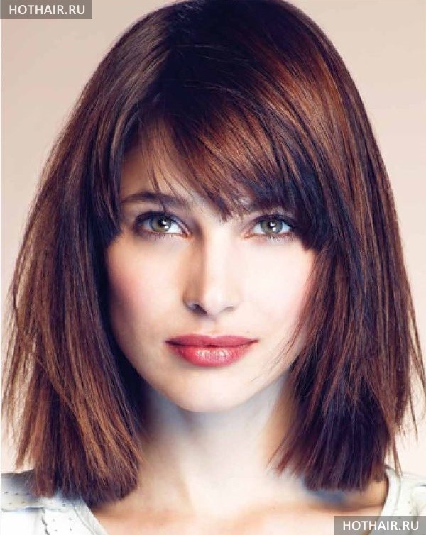 модные челки на средние волосы
