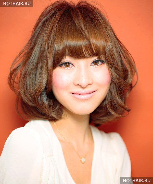 модные челки на средние волосы