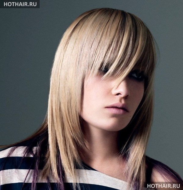 модные челки на средние волосы