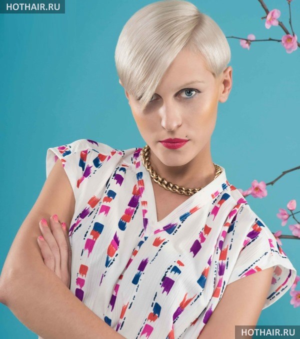 стрижки с ассиметричной челкой