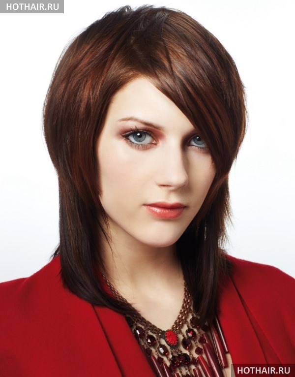 стрижки с ассиметричной челкой