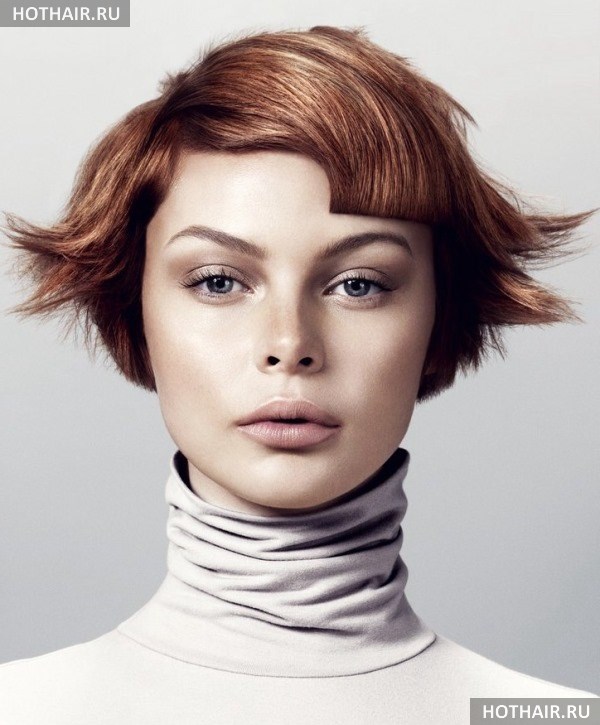 стрижки с ассиметричной челкой