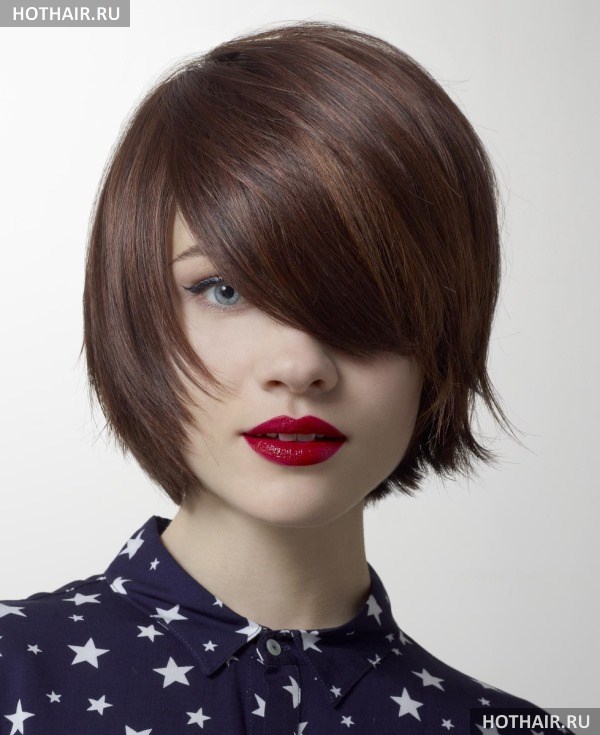 стрижки с ассиметричной челкой