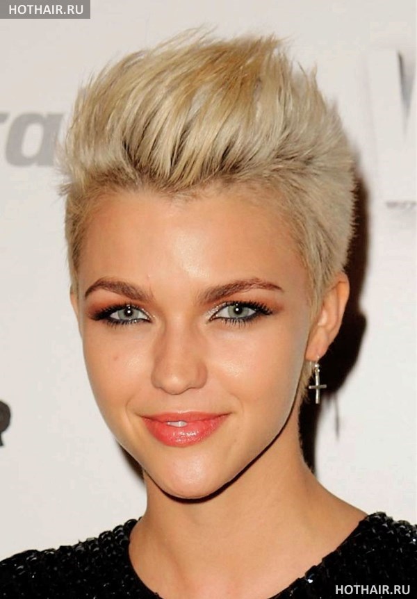 Модные короткие стрижки ежик