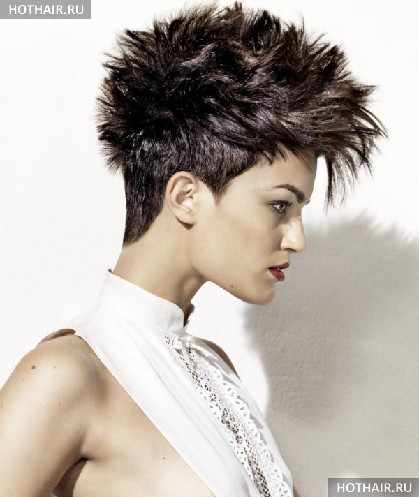 Модные короткие стрижки ежик