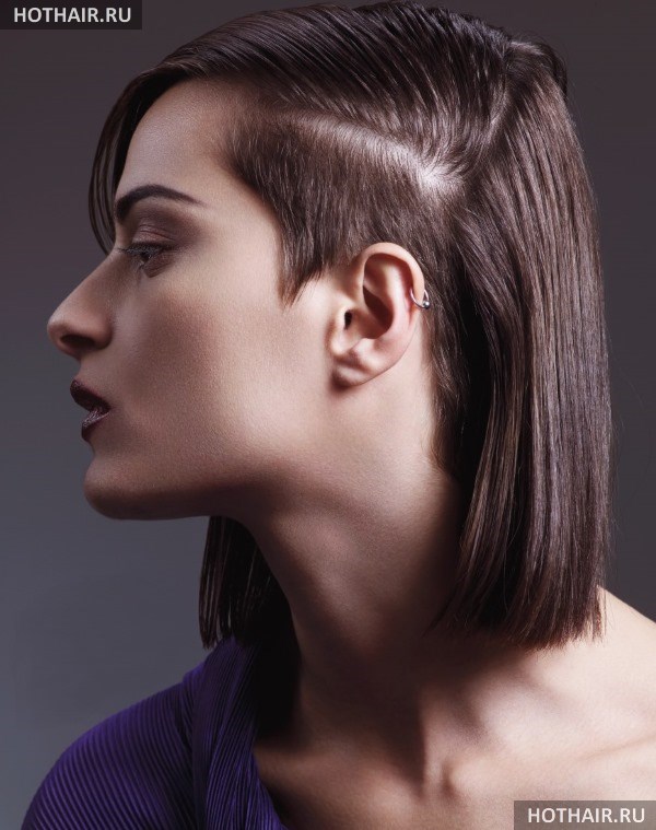 Женские креативные стрижки на средние волосы 