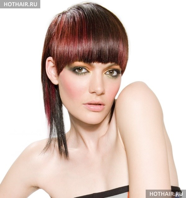 Женские креативные стрижки на средние волосы