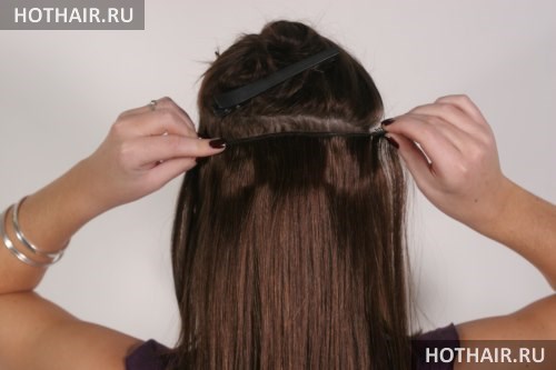 волосы на заколках