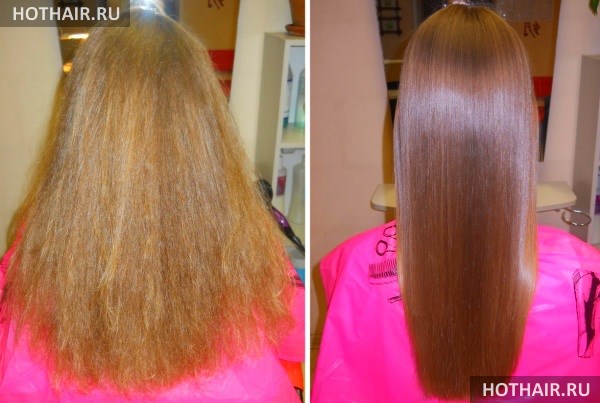 Бразильское выпрямление волос