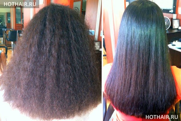 Бразильское выпрямление волос