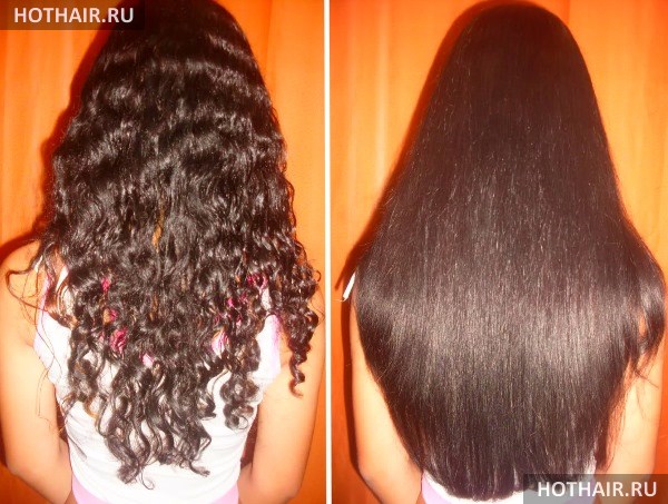 Бразильское выпрямление волос
