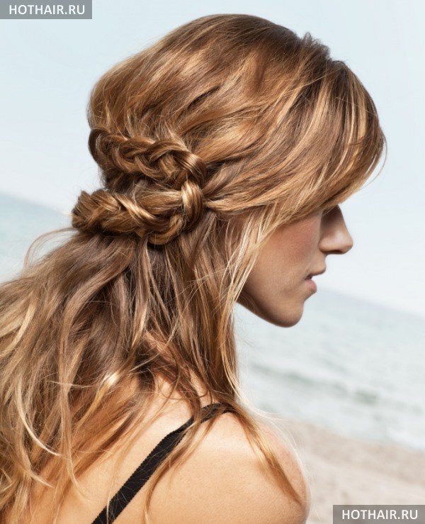 прически с косой на длинные волосы