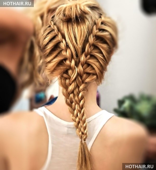 прически с косой на длинные волосы