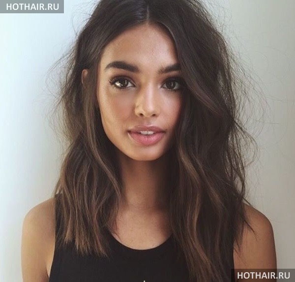 Стрижка одной длины на длинные волосы. Стрижка боб на длинные волосы