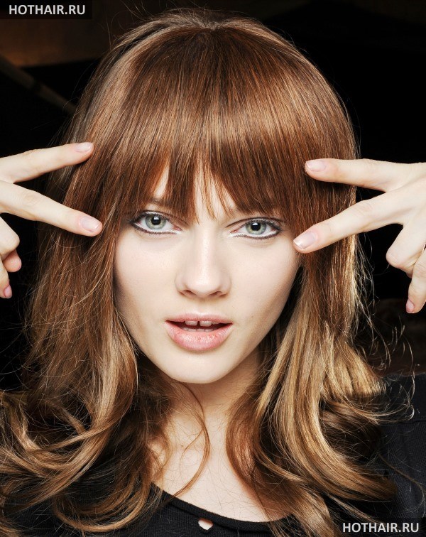 челки для длинных волос