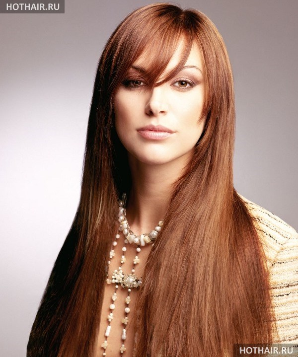 челки для длинных волос
