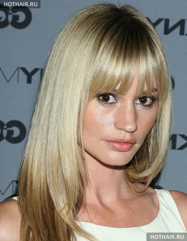 челки для длинных волос