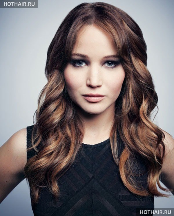 калифорнийское мелирование на темных волосах