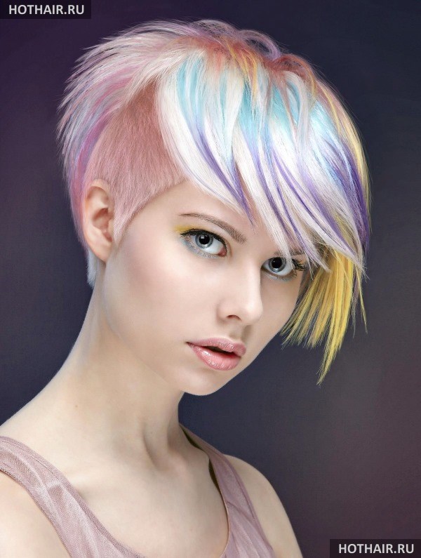 Виды асимметричных челок