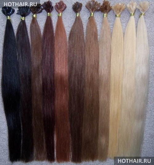 типы прядей для наращивания волос