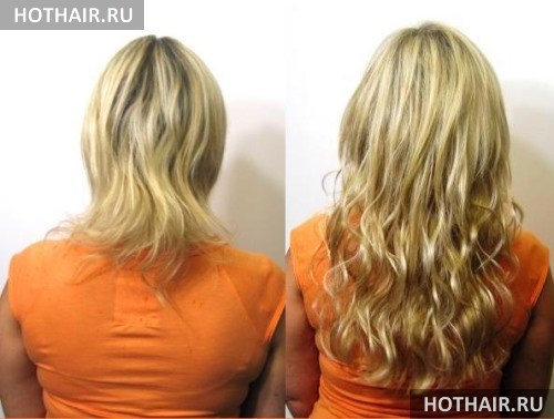 наращивание волос с помощью трессов