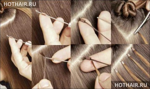 наращивание волос металлическими бусинами