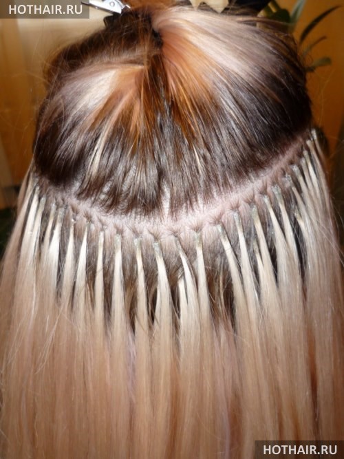 наращивание волос металлическими бусинами