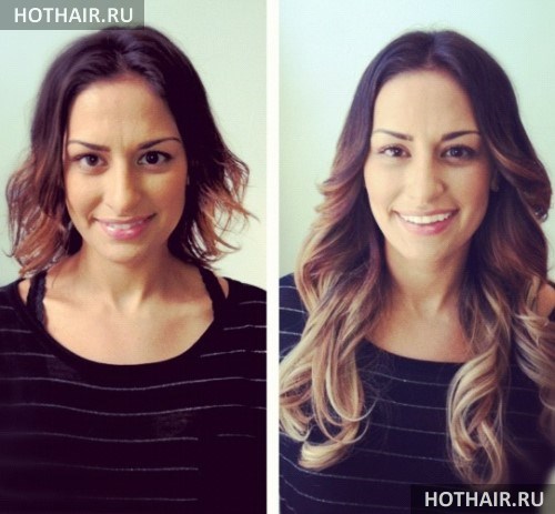 наращивание волос клипсами