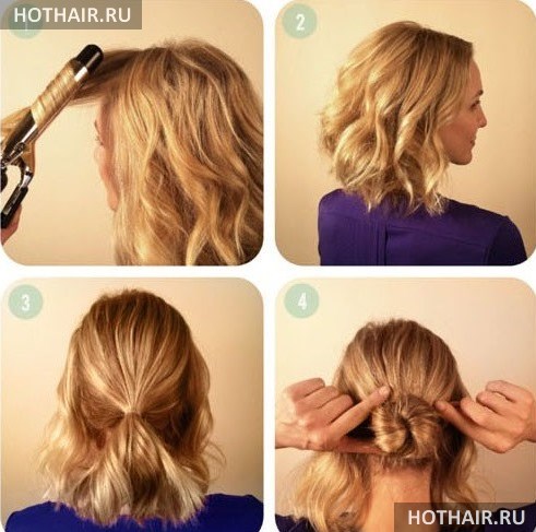 прически на каждый день на короткие волосы