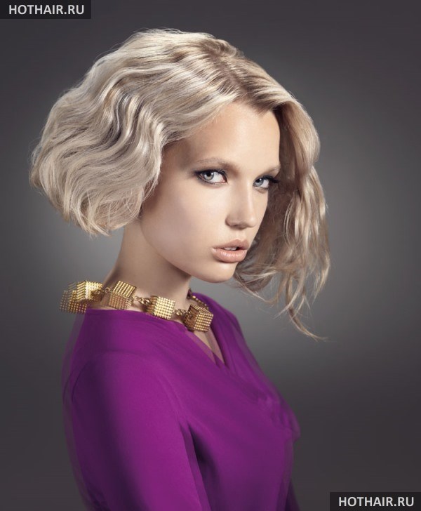 стрижка на средние волосы без челки