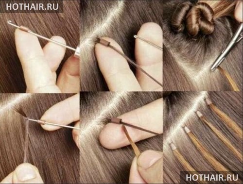 бескапсульное наращивание волос