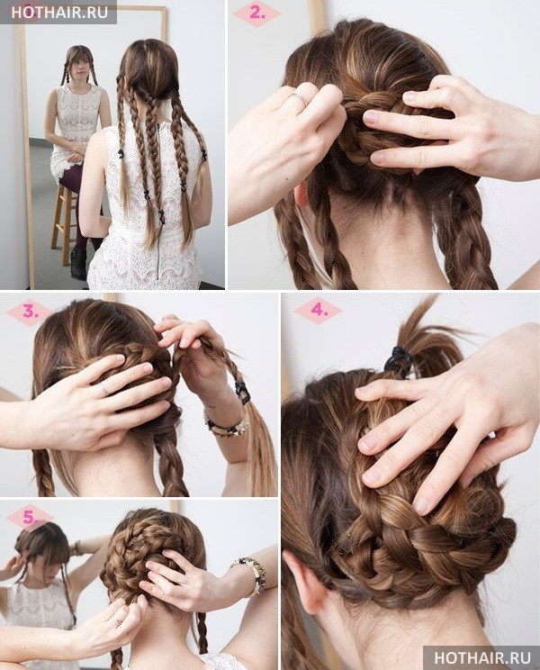 косы на длинные волосы своими руками