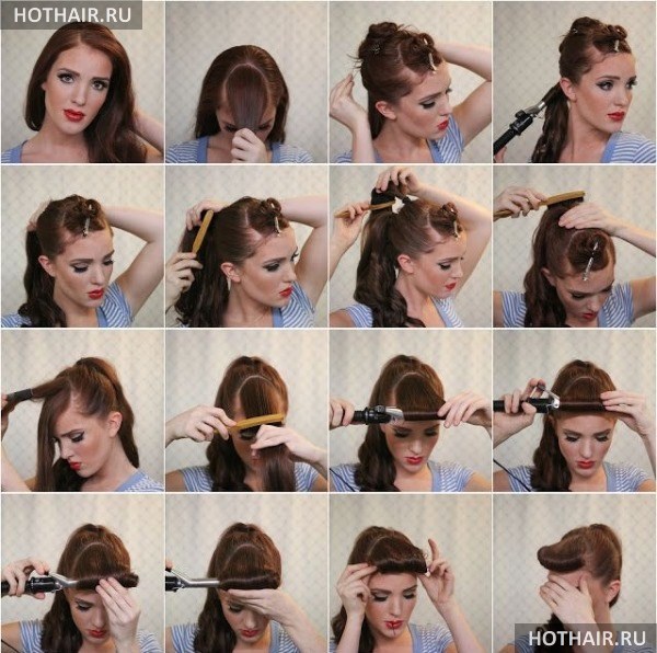 Прически с повязкой на голове длинные волосы