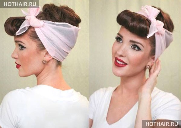 Прически с повязкой на голове длинные волосы