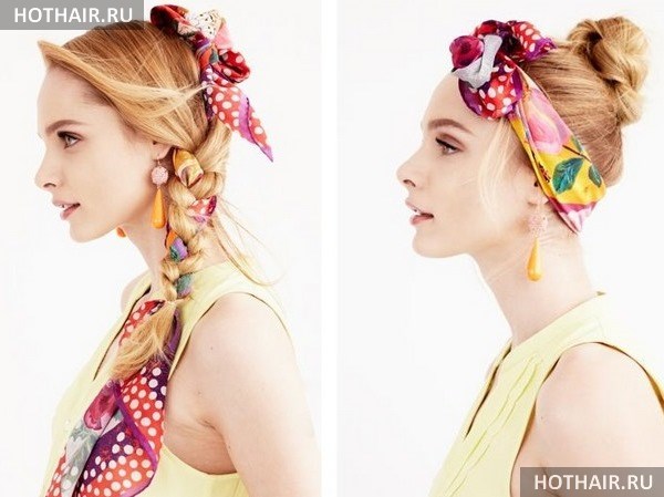Прически с повязкой на голове длинные волосы